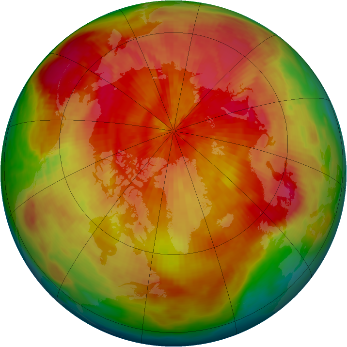 Arctic ozone map for 30 March 1980